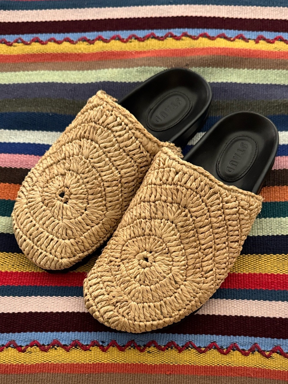 STAUD Dia Raffia Mules Natural Size 6 (EU 36) - Picture 5 of 12